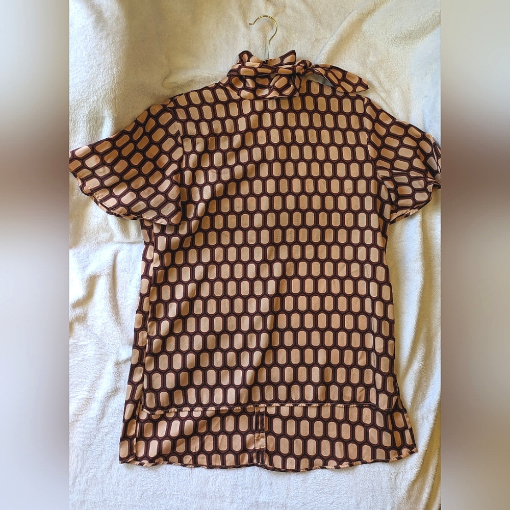 Zara retro pattern blouse
